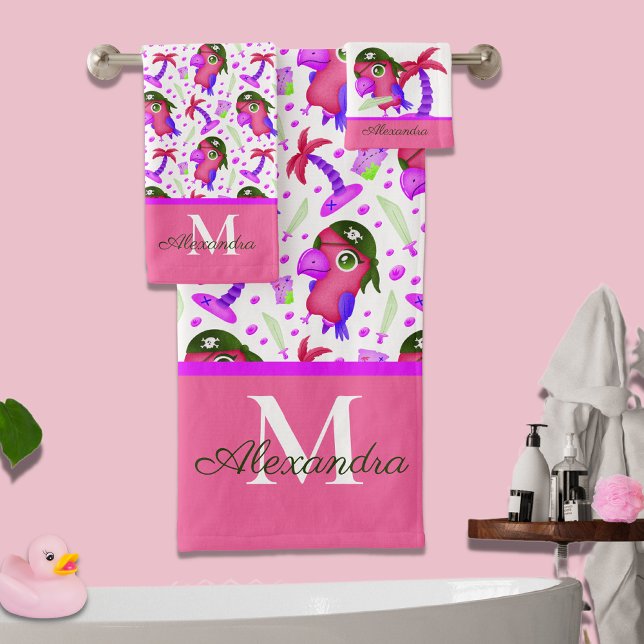 Le perroquet de pirate rose marine de l'enfant (Créateur téléchargé)