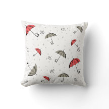 Le petit coussin de parapluie rouge