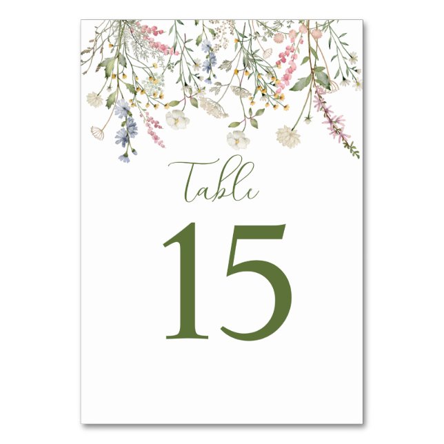 Le petit fleur sauvage est sur le chemin Cartes (Dos)