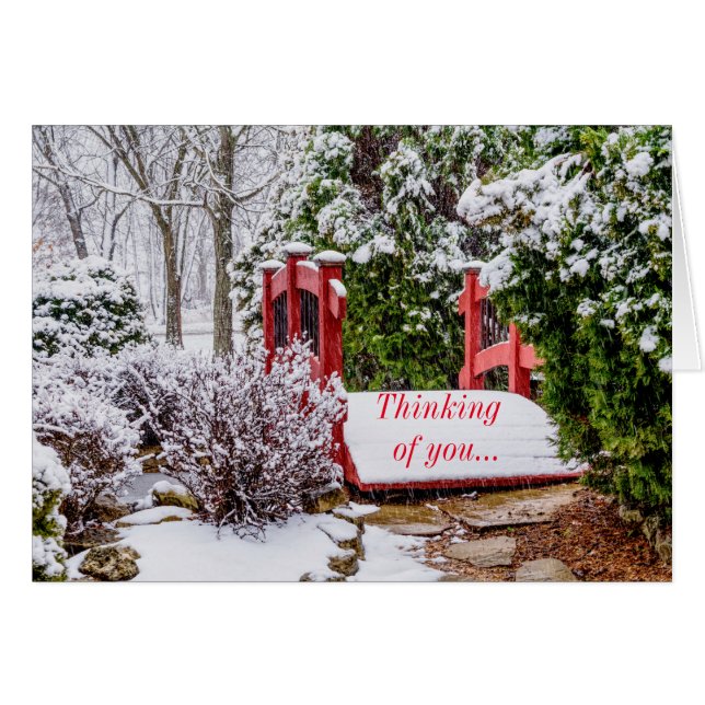 Le petit pont rouge de votre carte (Devant Horizontal)