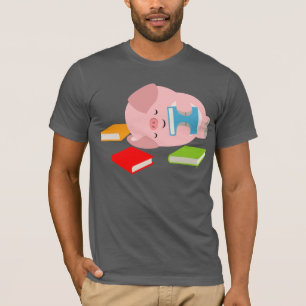 Le petit T-shirt d'amoureux des livres (porc