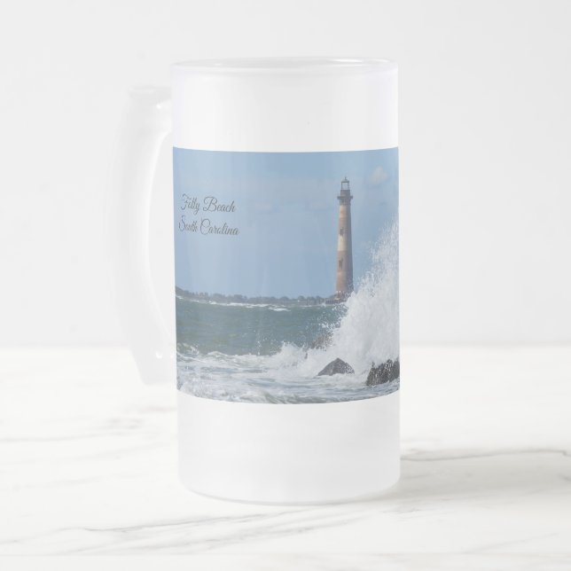 Le phare de Morris Island Splash Frosted Mug (Devant gauche)