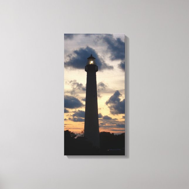 Le phare du Cap May sur la toile Sunset (Recto)