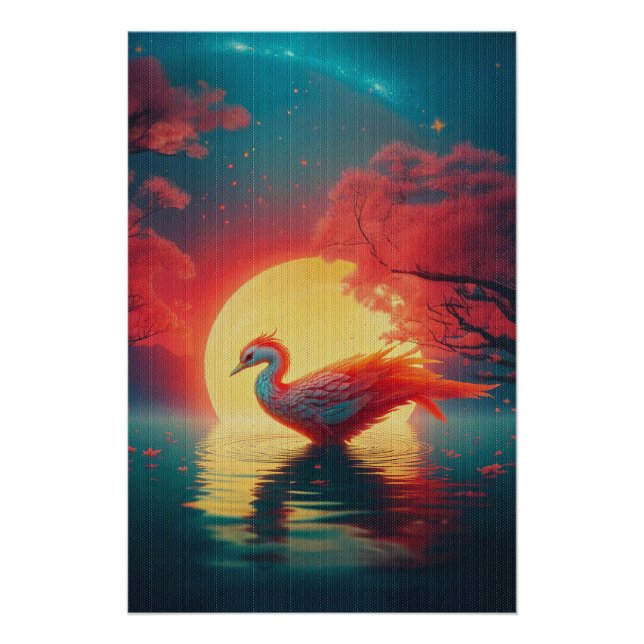 Le Phoenix Recharge en clair de lune Poster brilla (Devant)