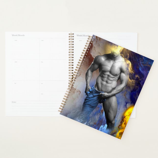 le physique d'homme musclé en nuances de gris de S (Devant avec enveloppe)