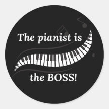 Le pianiste est le BOSS Autocollants