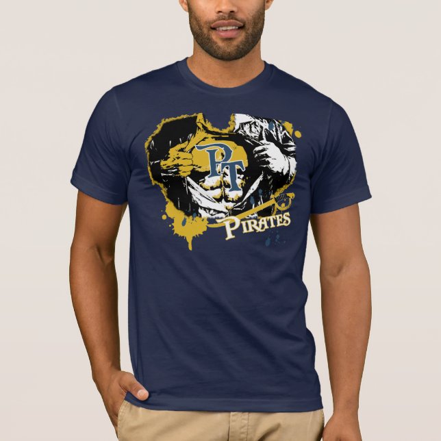 Le pin pirate le T-shirt de Longview le Texas (Devant)