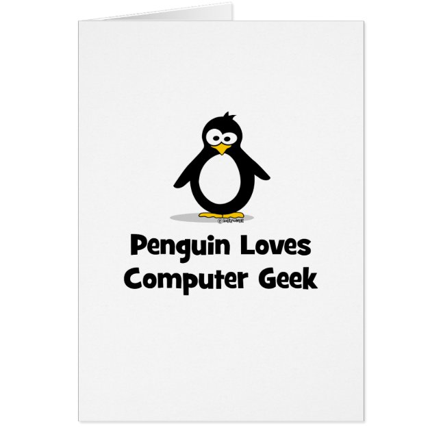 Le pingouin aime le geek d'ordinateur (Devant)