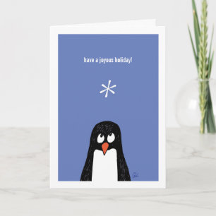 Le pingouin ont une carte joyeuse de Holiday* !