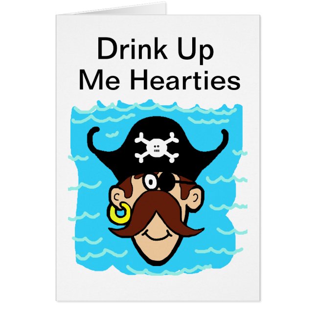 Le pirate heureux "boivent jusqu'à la dernière (Devant)