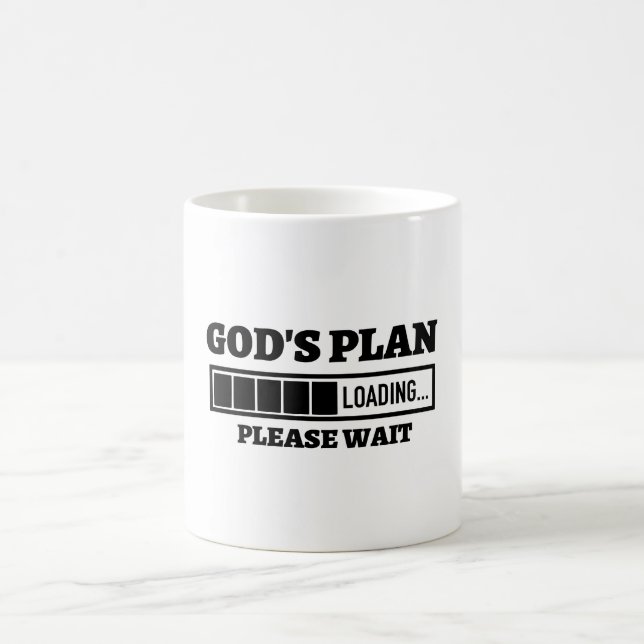 Le plan de Dieu Chargement Veuillez attendre Mug (Centre)