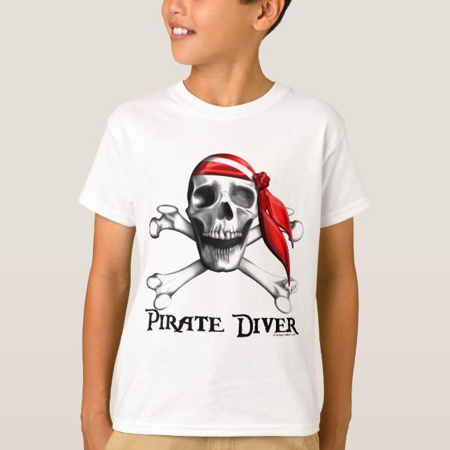 Le plongeur de pirate badine le T-shirt (Devant)