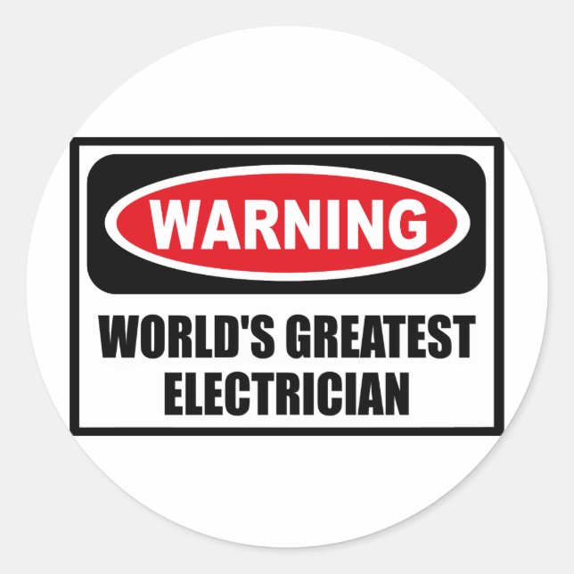Le PLUS GRAND autocollant de l'ÉLECTRICIEN du (Devant)