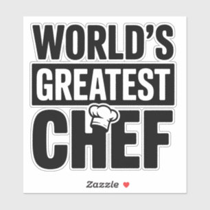 Le plus grand chef du monde Gras Sticker Texte