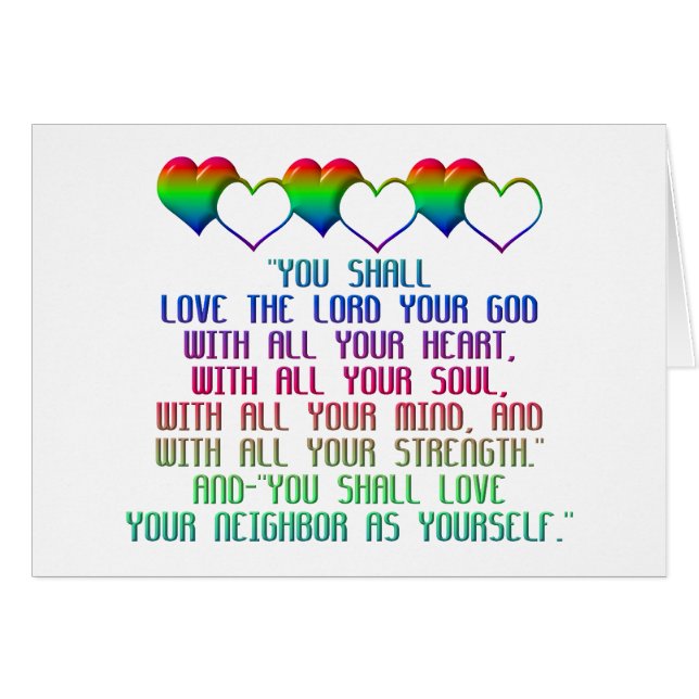 Le plus grand commandement (Devant horizontal)