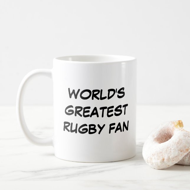 "Le plus grand fan de rugby du monde" Mug (Avec donut)