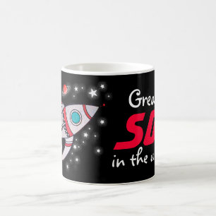 "Le plus grand FILS de l'univers" Mug noir / rouge
