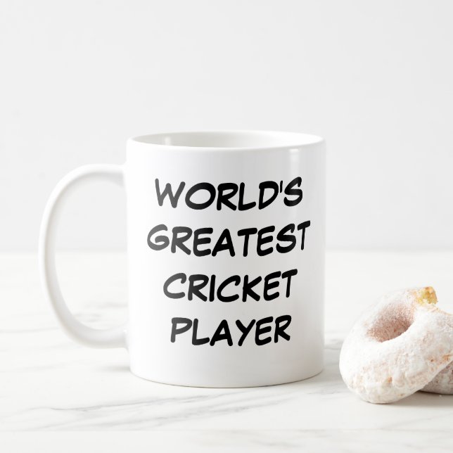 "Le plus grand joueur de cricket du monde" Mug (Avec donut)