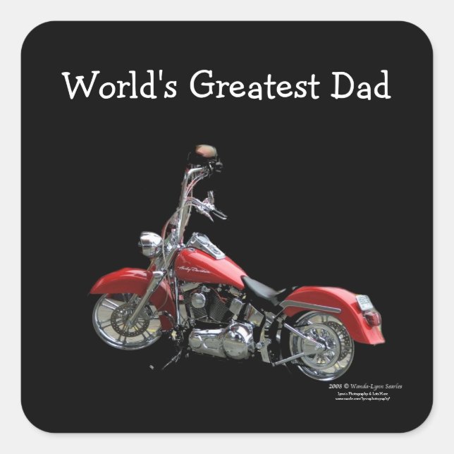 Le plus grand papa du monde - Sticker Carré (Devant)