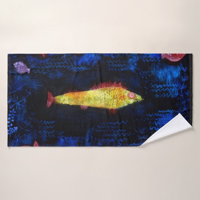 Le poisson rouge, Paul Klee (Serviette de bain)