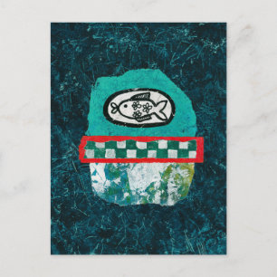 Le Poisson Va Au Marché Carte Postale