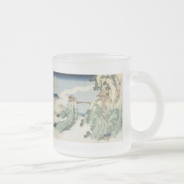 Le Pont Cloud suspendu, Hokusai, 1834 Mug (Droit)