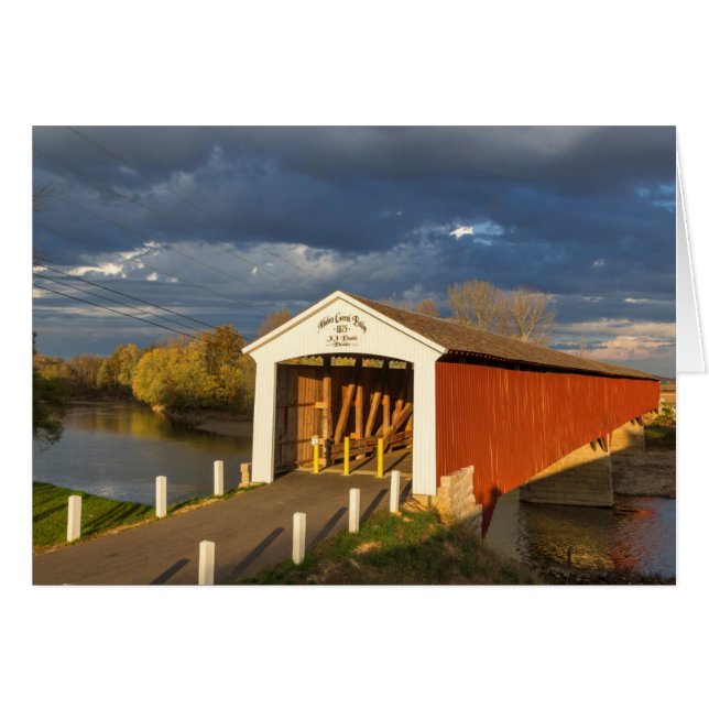 Le pont couvert Medora construit en 1875 (Devant horizontal)