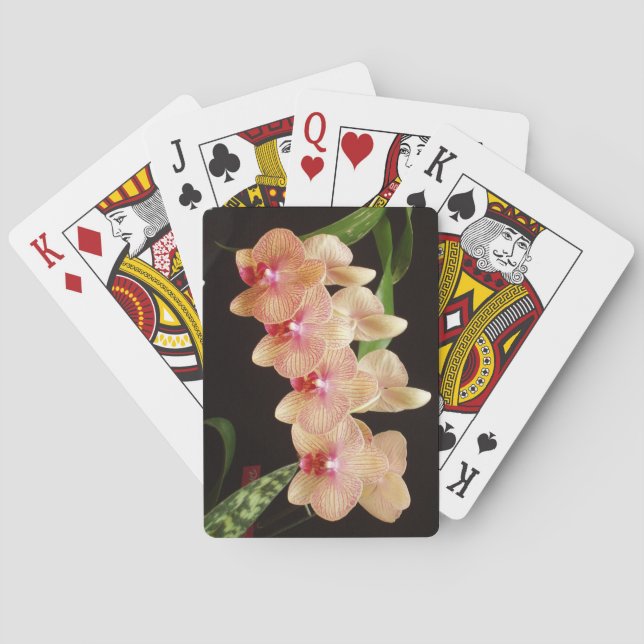 Le pont parfait des orchidées de cartes à jouer (dos)
