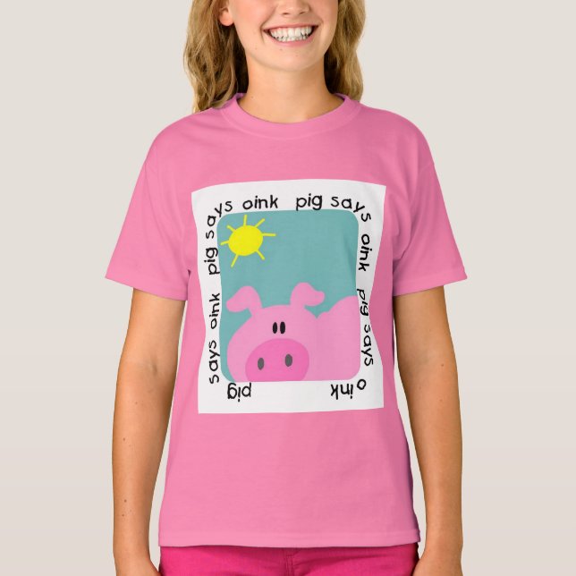 Le porc indique krouik-krouik le T-shirts et les (Devant)