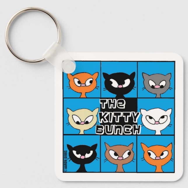 Le porte-clés carré bouton Kitty Bunch (Recto)