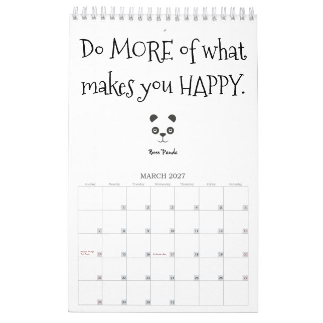 Le positif de panda de patron cite le calendrier (Mar 2027)