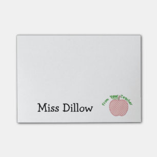 Le post-it d'Apple du professeur personnalisé est