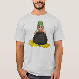 Le pot du lutin du T-shirt d'or