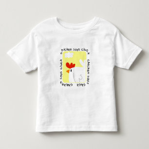 Le poulet indique des T-shirts et des cadeaux de