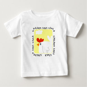 Le poulet indique des T-shirts et des cadeaux de