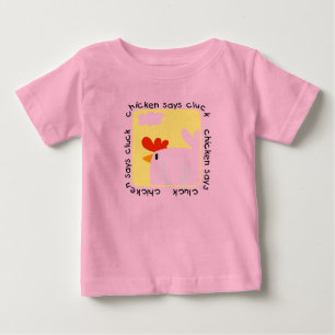 Le poulet indique des T-shirts et des cadeaux de