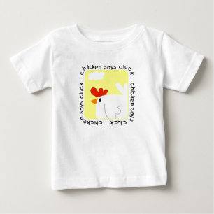 Le poulet indique des T-shirts et des cadeaux de