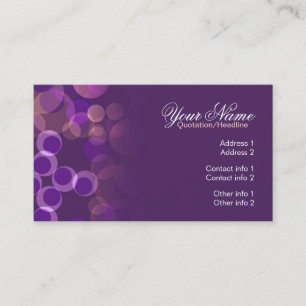 Le pourpre bouillonne carte de visite