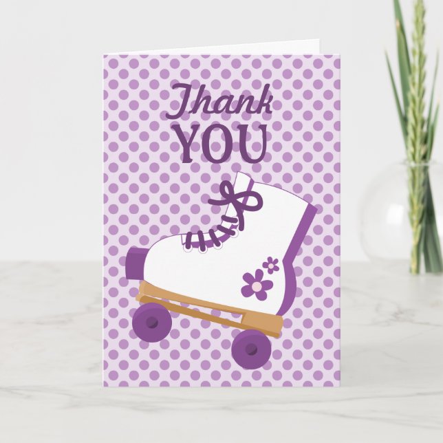 Le pourpre pointille le carte de remerciements (Devant)