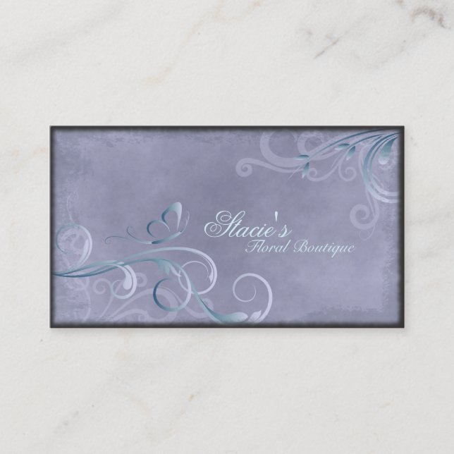 Le pourpre turquoise de carte de visite de (Devant)