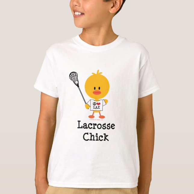 Le poussin de lacrosse badine le T-shirt (Devant)