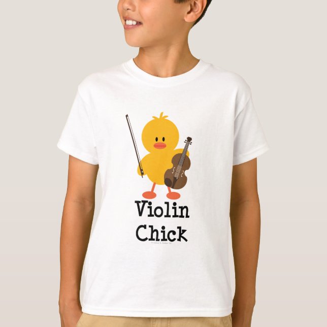 Le poussin de violon badine le T-shirt (Devant)