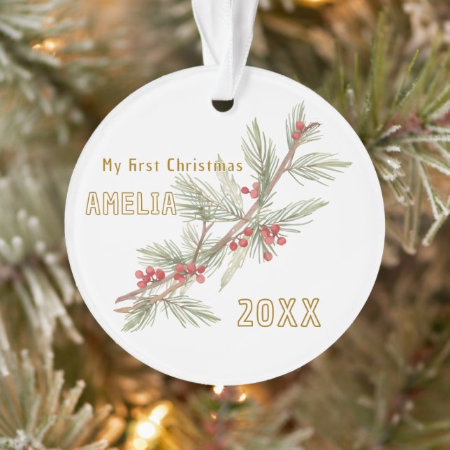 Le premier Noël de bébé Holly Feuillage d'hiver (Arbre)