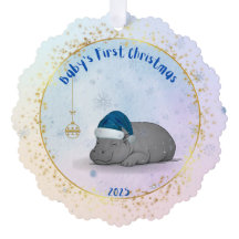 Le premier Noël de bébé - Ornement en papier - Hip