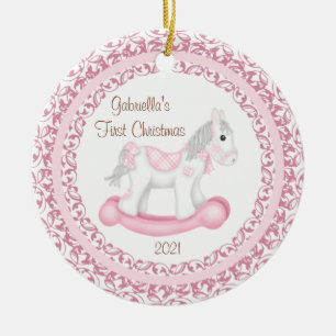 Le premier ornement de Noël de la fille de Cheval-