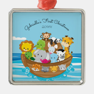 Le premier ornement de Noël du bébé en arche de mi