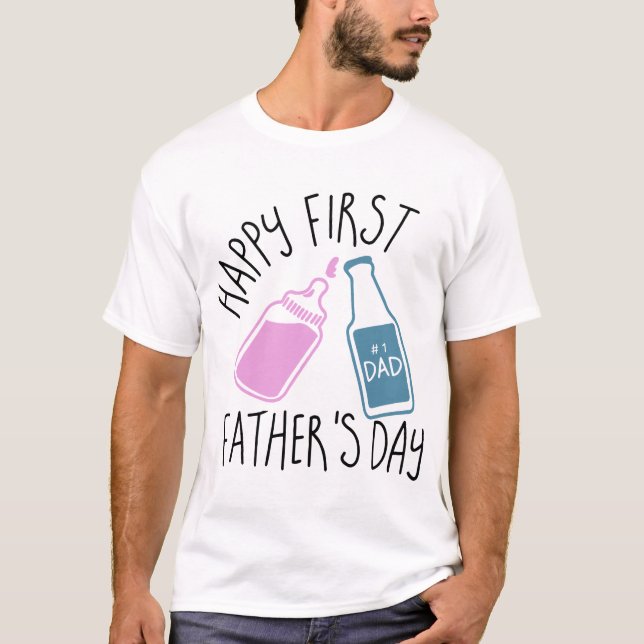 le premier père heureux est des T-shirts de papa (Devant)