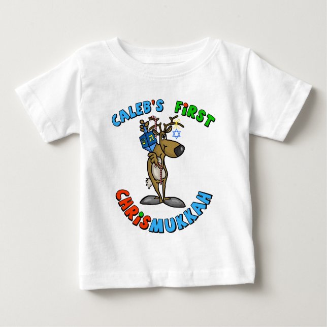 Le premier T-shirt Chrismukkah pour bébé (Devant)