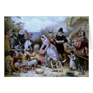 Le premier Thanksgiving par Ferris-Carte de Thanks