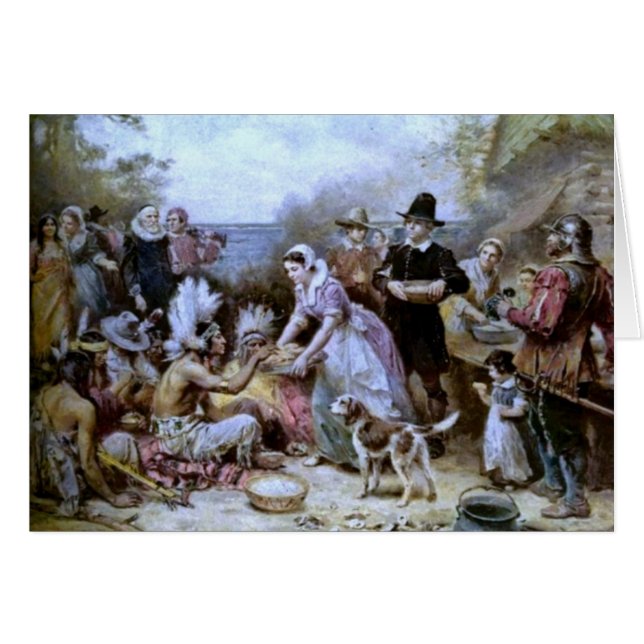 Le premier Thanksgiving par Ferris-Carte de Thanks (Devant horizontal)